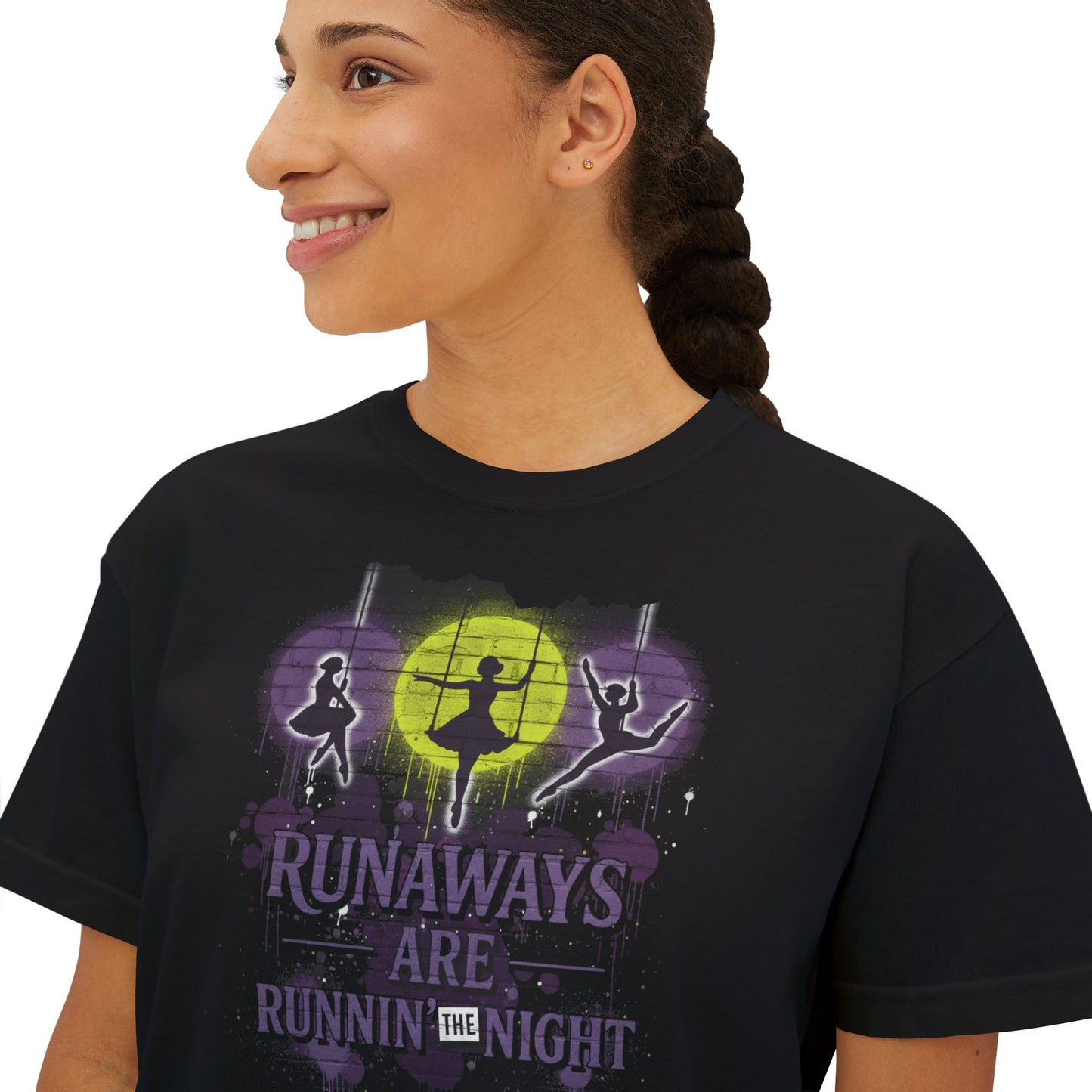 Runaways Are Runnin the Night- Crop T‑Shirt