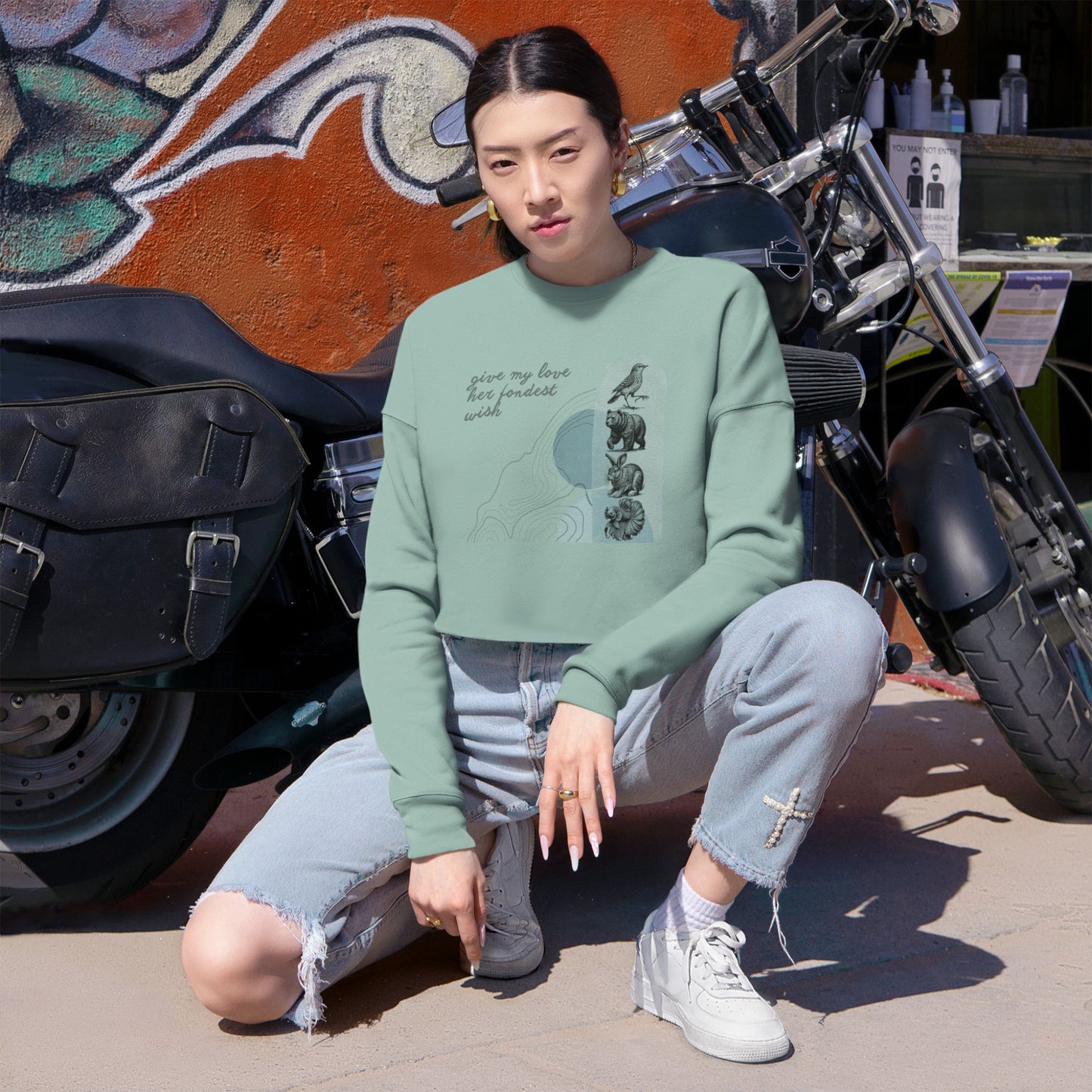 Her Fondest Wish- Dark Tower Inspired Cropped Sweatshirt