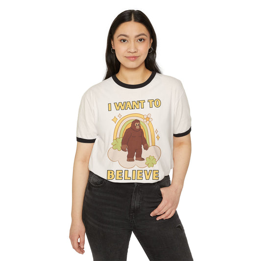 I Want to Believe Bigfoot T-Shirt | Graphic Ringer