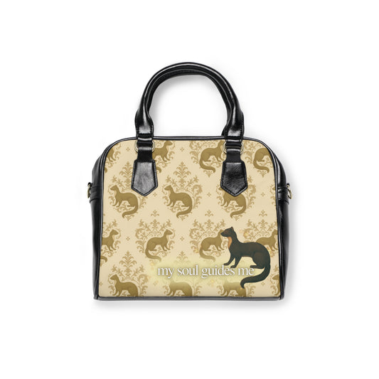 Pine Marten Damask Shoulder Handbag | Inspired By His Dark Materials