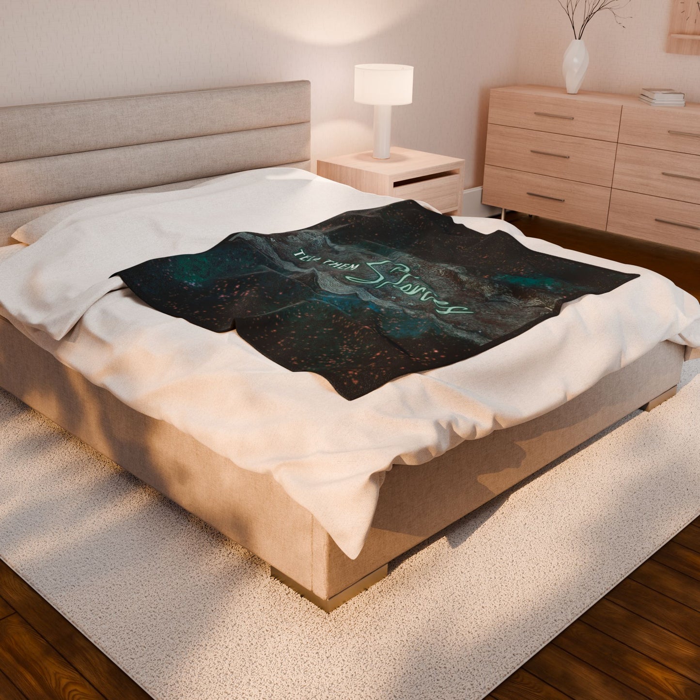 Tell Them Stories Velveteen Plush Blanket | Inspired by His Dark Materials