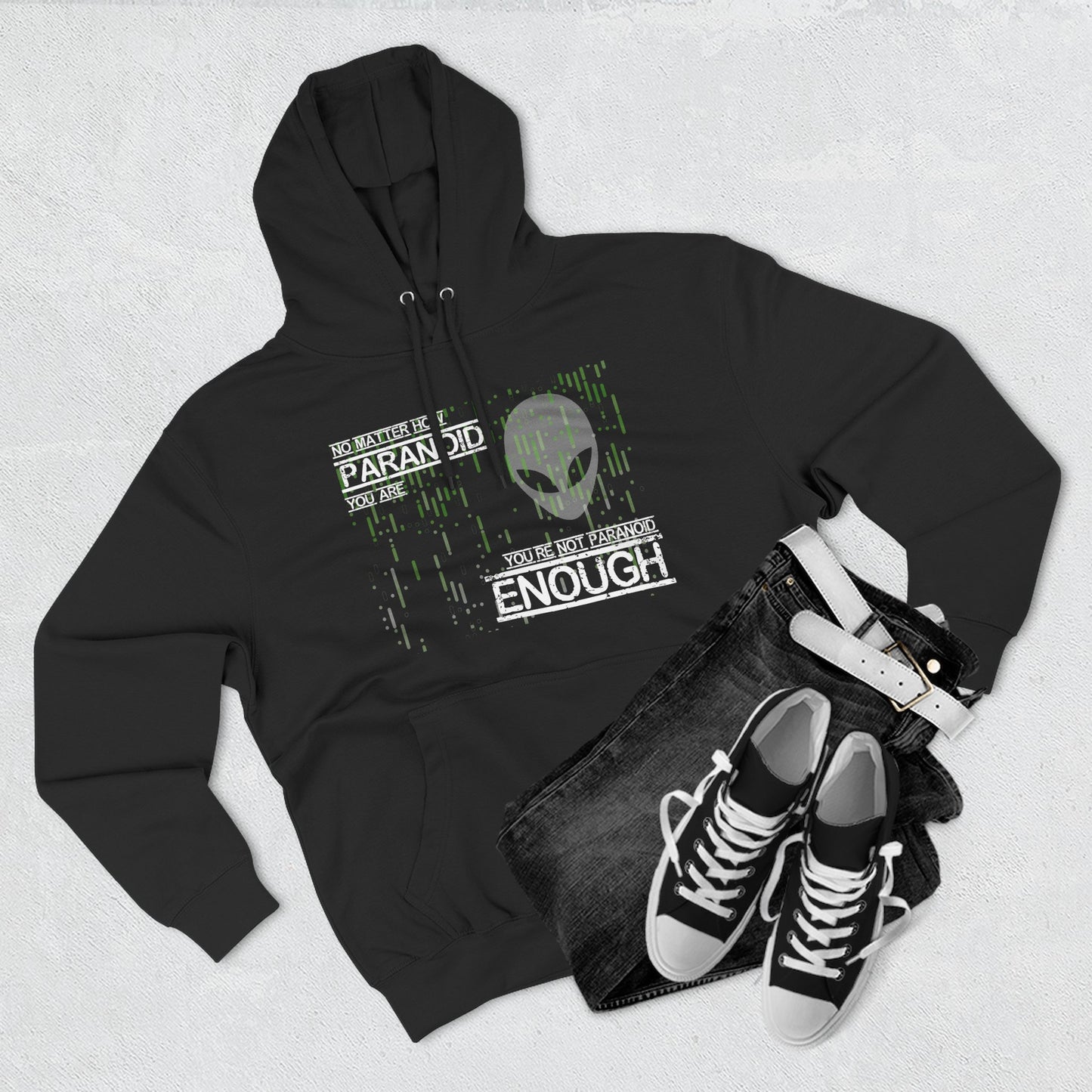 Be Paranoid Black Hoodie- Inspired by X Files