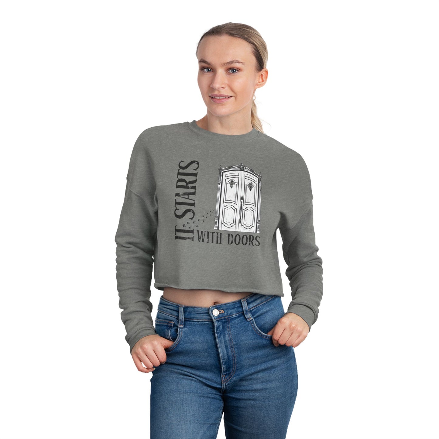 It Starts With Doors Cropped Sweatshirt | Inspired by Neverwhere