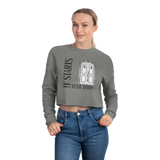 It Starts With Doors Cropped Sweatshirt | Inspired by Neverwhere