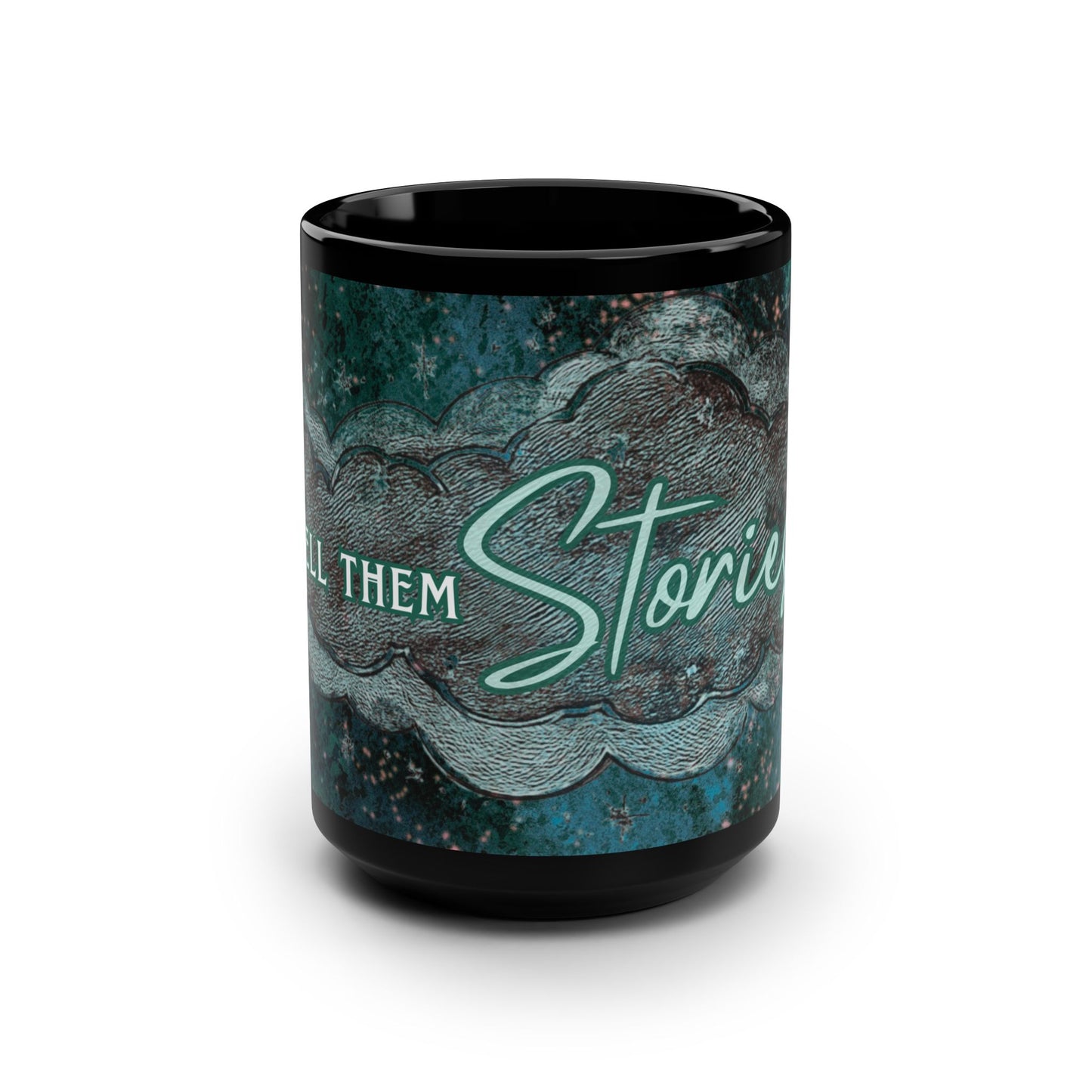 Tell Them Stories | Black 15oz ceramic mug