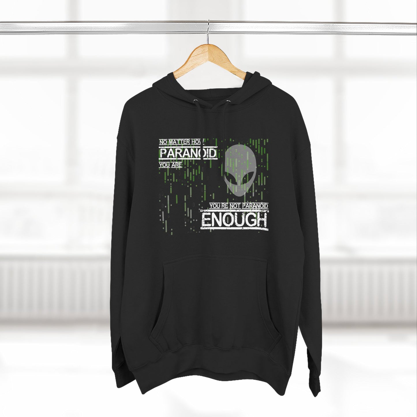 Be Paranoid Black Hoodie- Inspired by X Files
