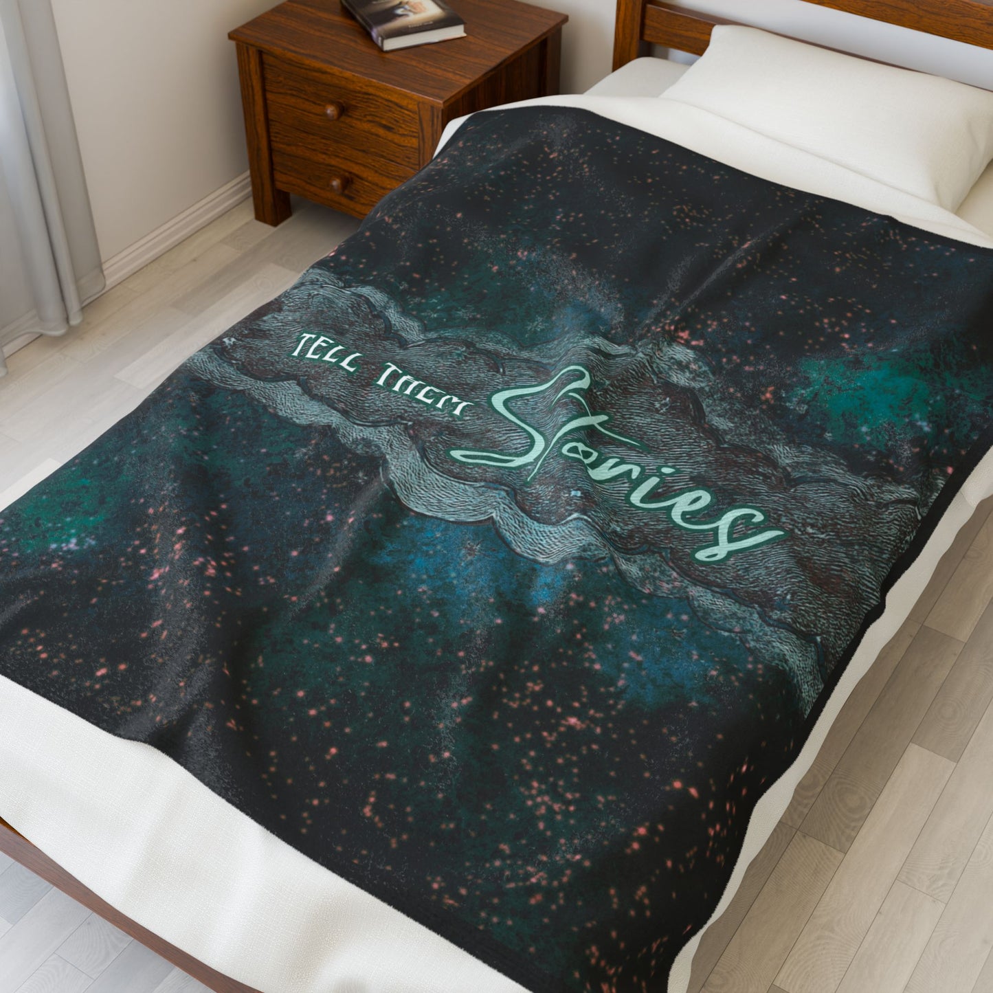Tell Them Stories Velveteen Plush Blanket | Inspired by His Dark Materials