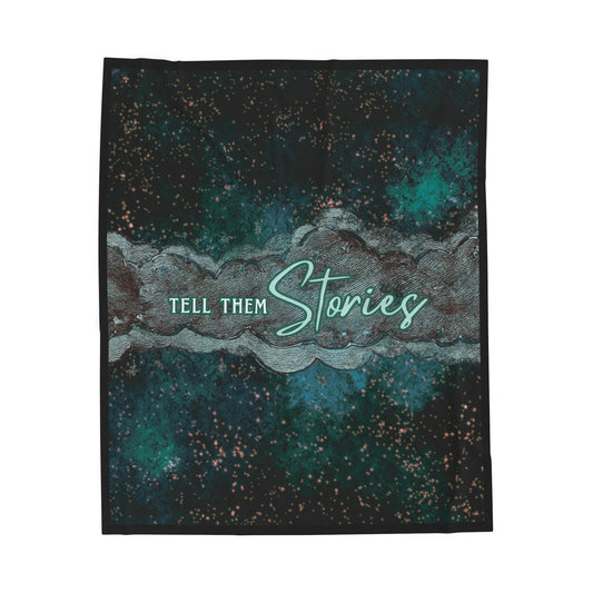 Tell Them Stories Velveteen Plush Blanket | Inspired by His Dark Materials