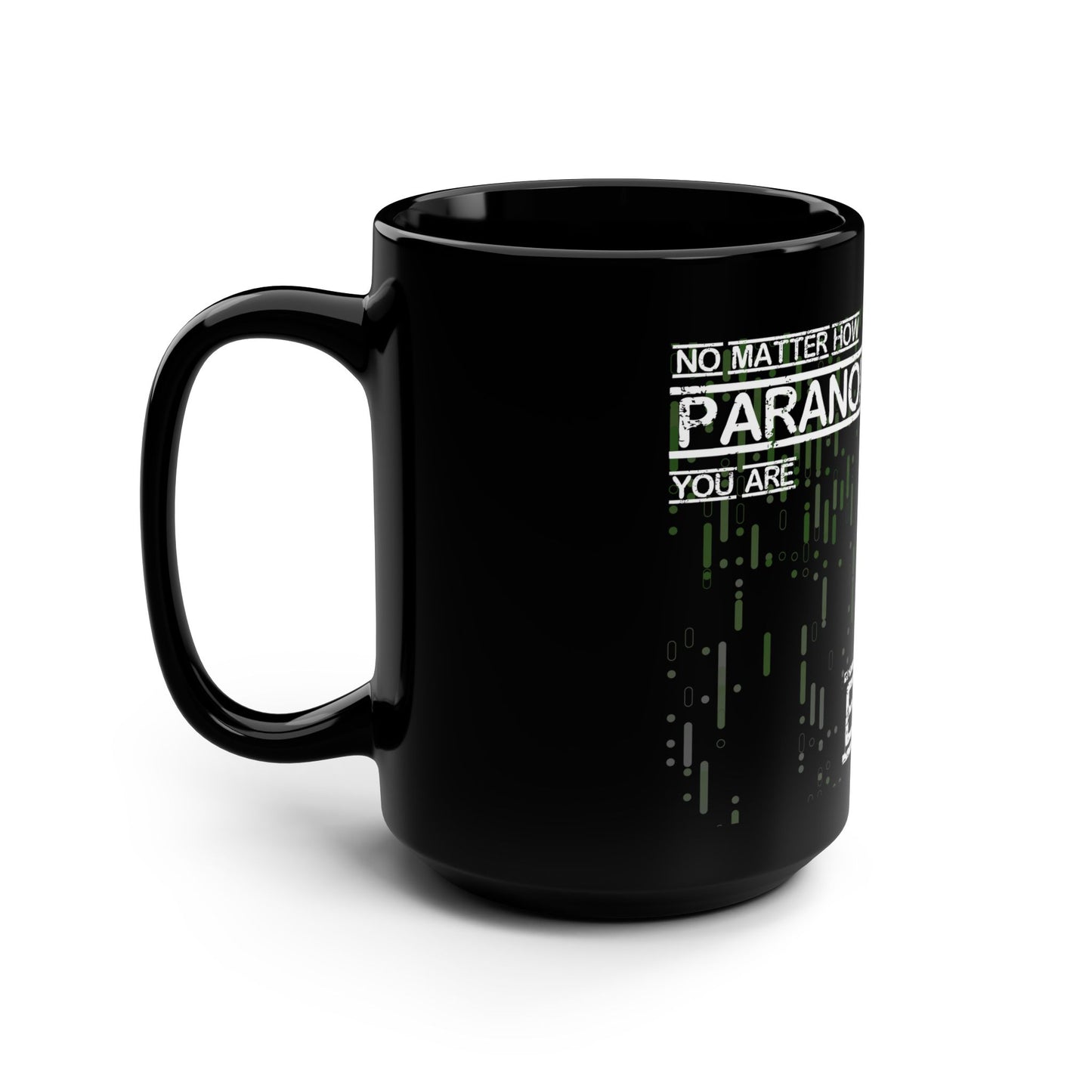 Alien Matrix Paranoid Design Mug | 15oz Black Mug