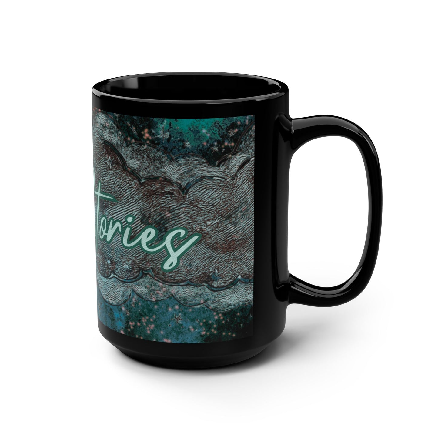 Tell Them Stories | Black 15oz ceramic mug