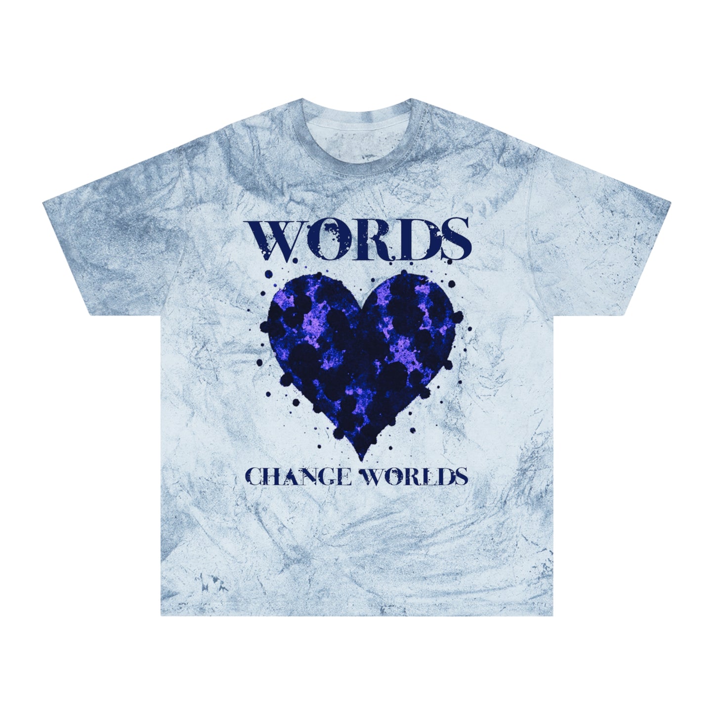 Words Change Worlds T-Shirt | Blue Heart Tee