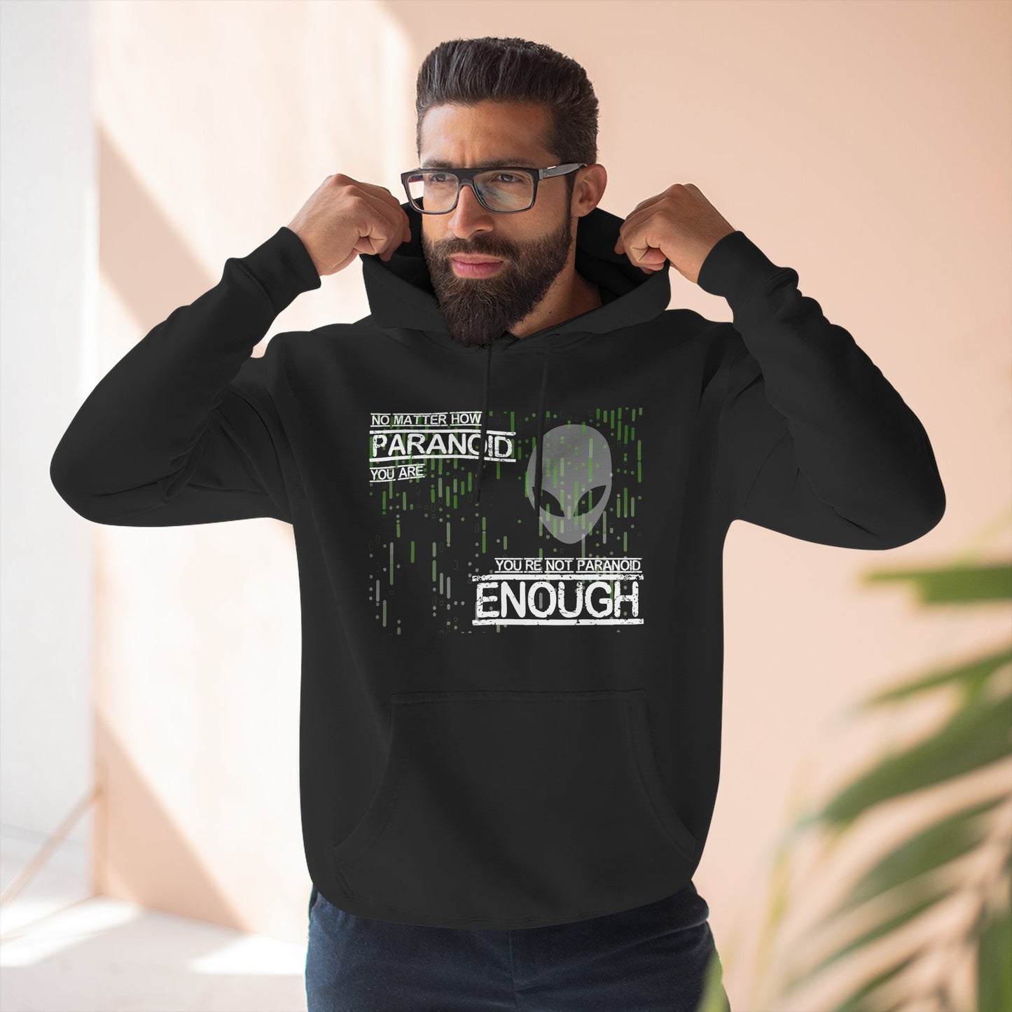 Be Paranoid Black Hoodie- Inspired by X Files