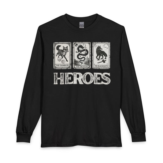 Heroes Tarot Long Sleeve Shirt — The Cabalist, The Occultist, The Blacksmith Graphic Tee